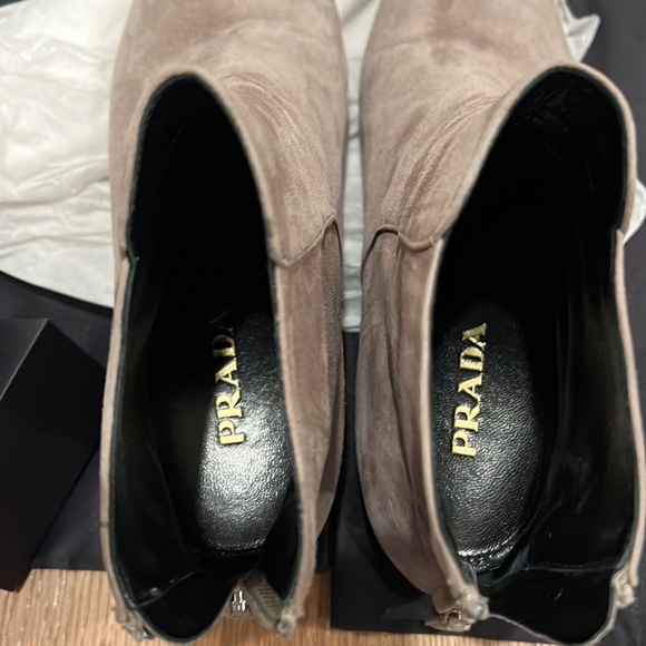 Prada Suede Ankle Booties 36.5 - Picture 7 of 7